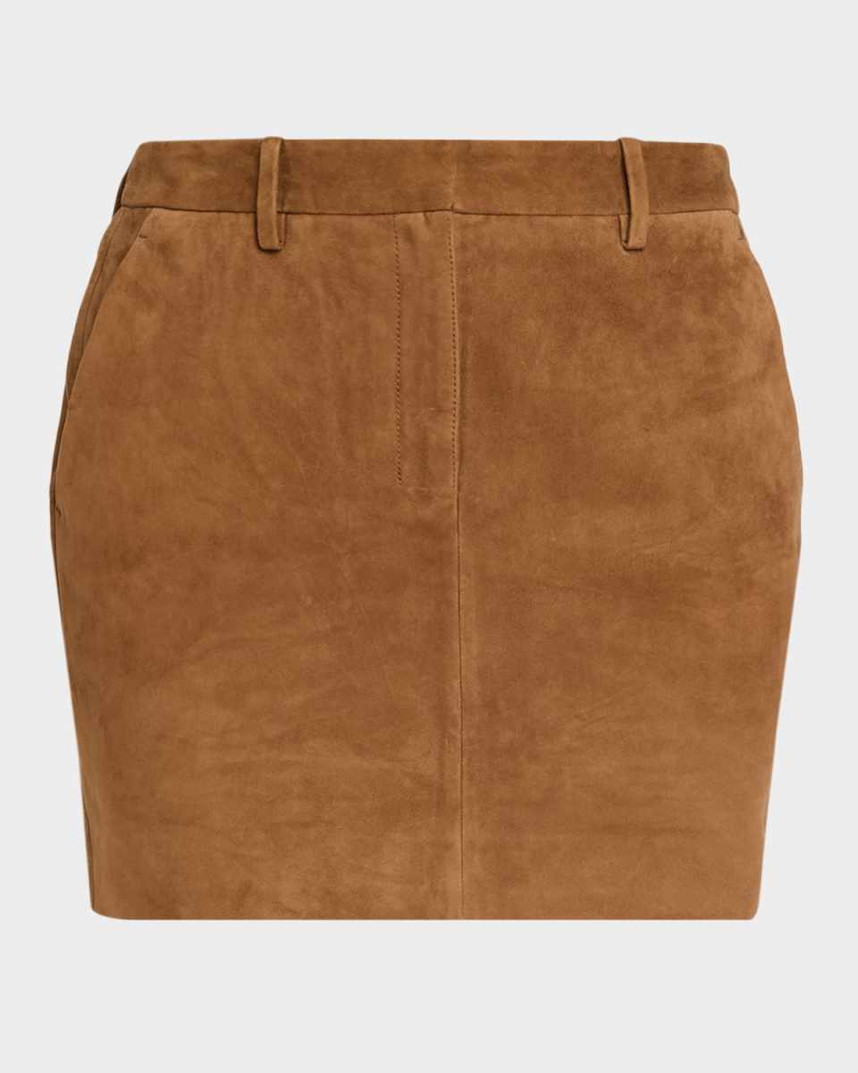 Mini Suede Trouser Skirt